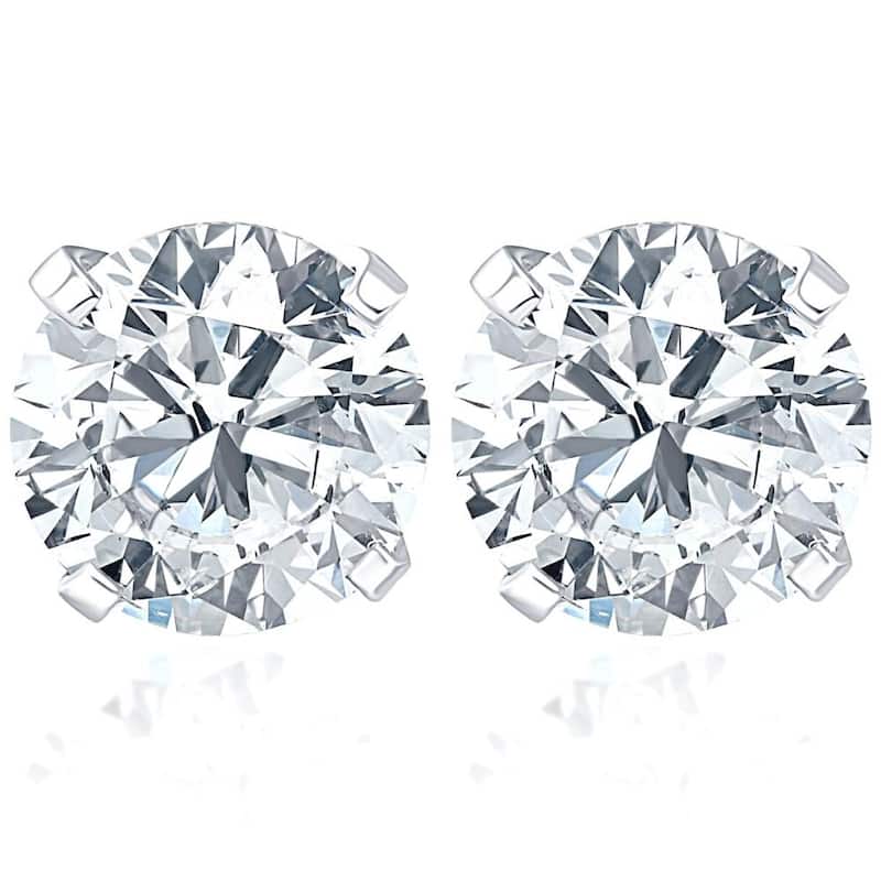 1 1/4Carat (ctw) Diamond Studs in White or Yellow Gold Lab Grown