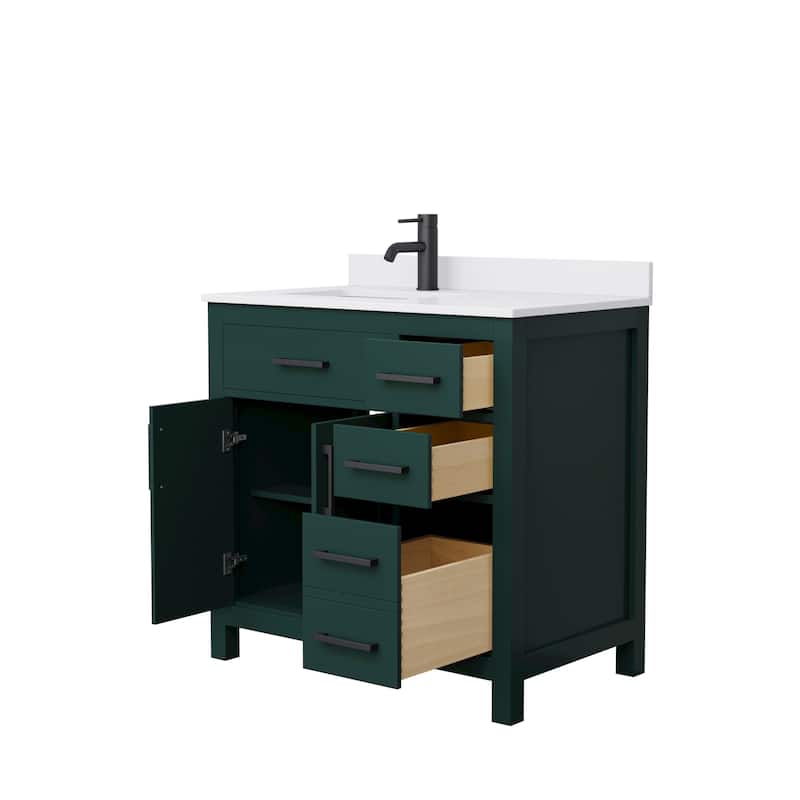 Beckett 36 Inch Single Vanity, Cultured Marble Top