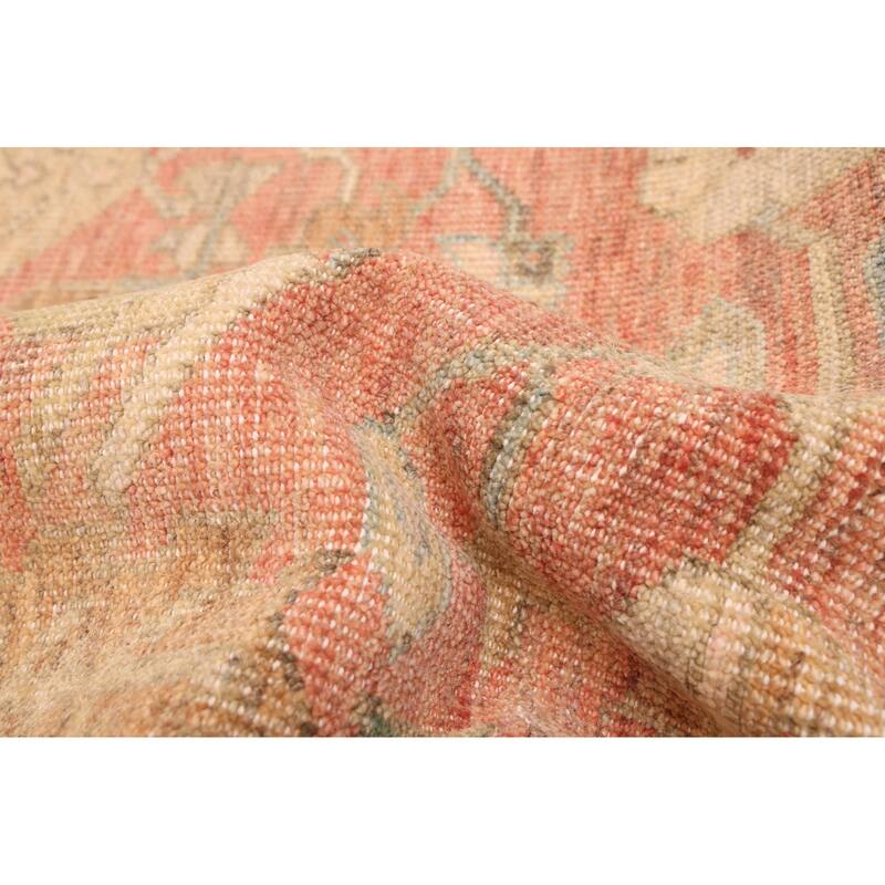 ECARPETGALLERY Hand-knotted Jules Serapi Light Red Wool Rug - 8'11 x 11'11