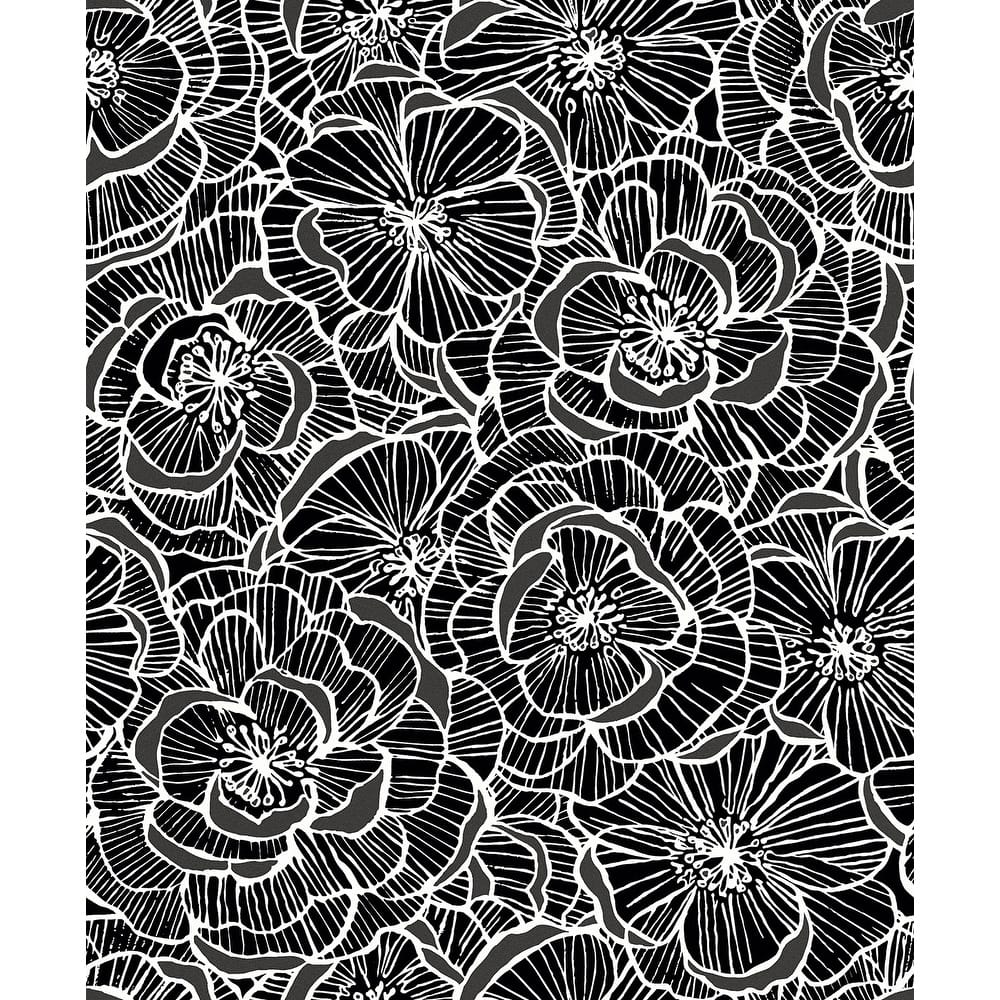 Seabrook Designs Alejandra Floral Non-Woven Unpasted Wallpaper