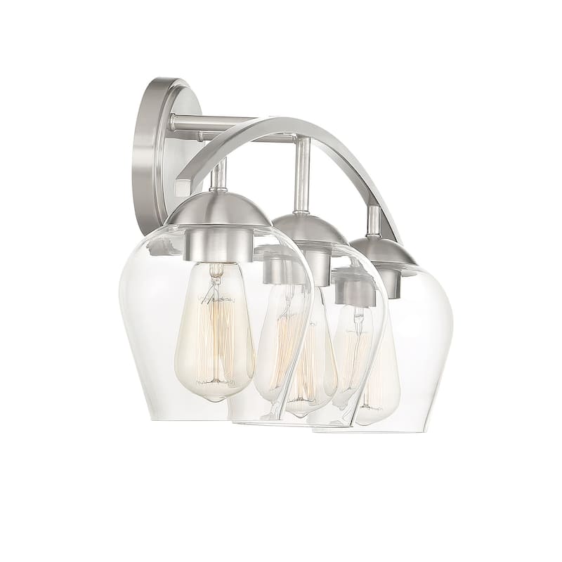 Meridian M80032 3 Light 24" Wide Bathroom Vanity Light with Clear