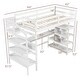preview thumbnail 4 of 11, Twin Size Loft Bed with Desk and Storage Stairs Loft Bed Frame with Shelves and Safety Guardrails
