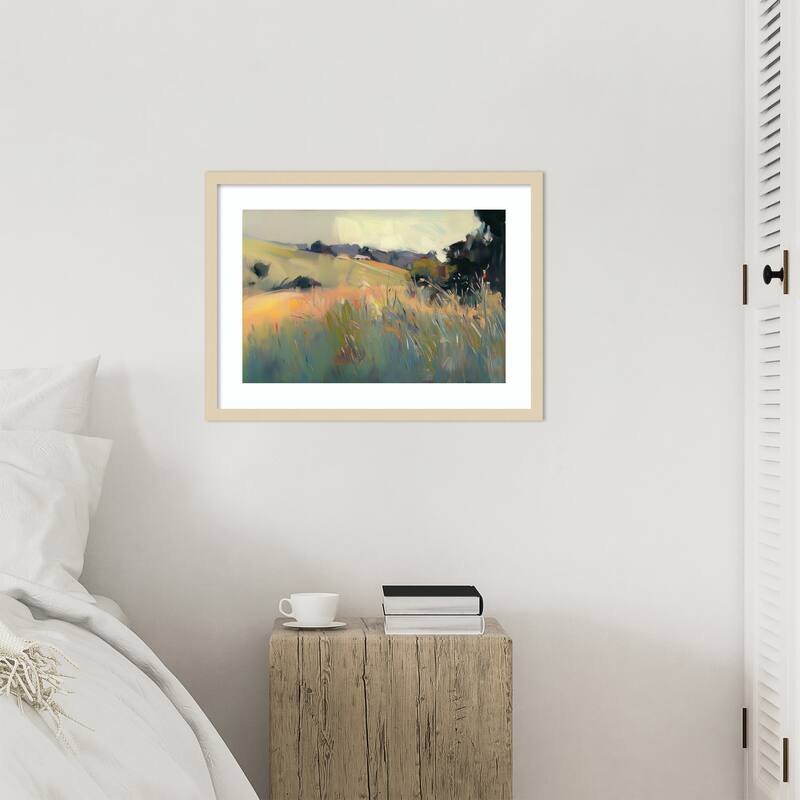Tranquil Plains No. 2 by Elara Yasna Wood Framed Wall Art Print