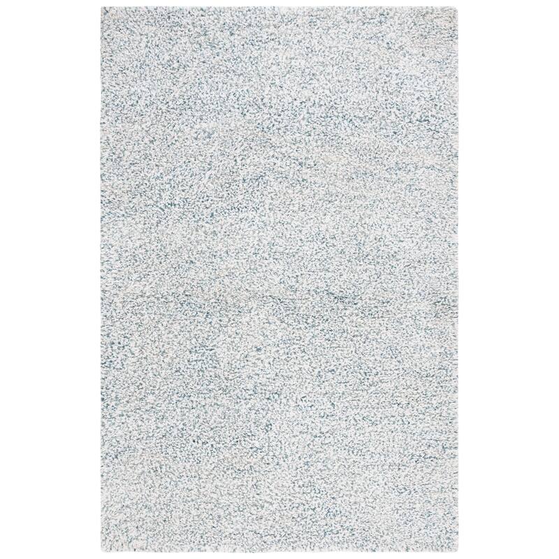 SAFAVIEH Handmade Ortanta Shag Bibeta Wool Rug - 8' x 10' - Ivory/Sage