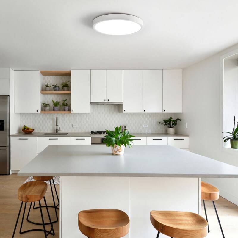 Modern 9.06-inch Round LED Flush Mount Ceiling Lighting for Hallway Bedroom