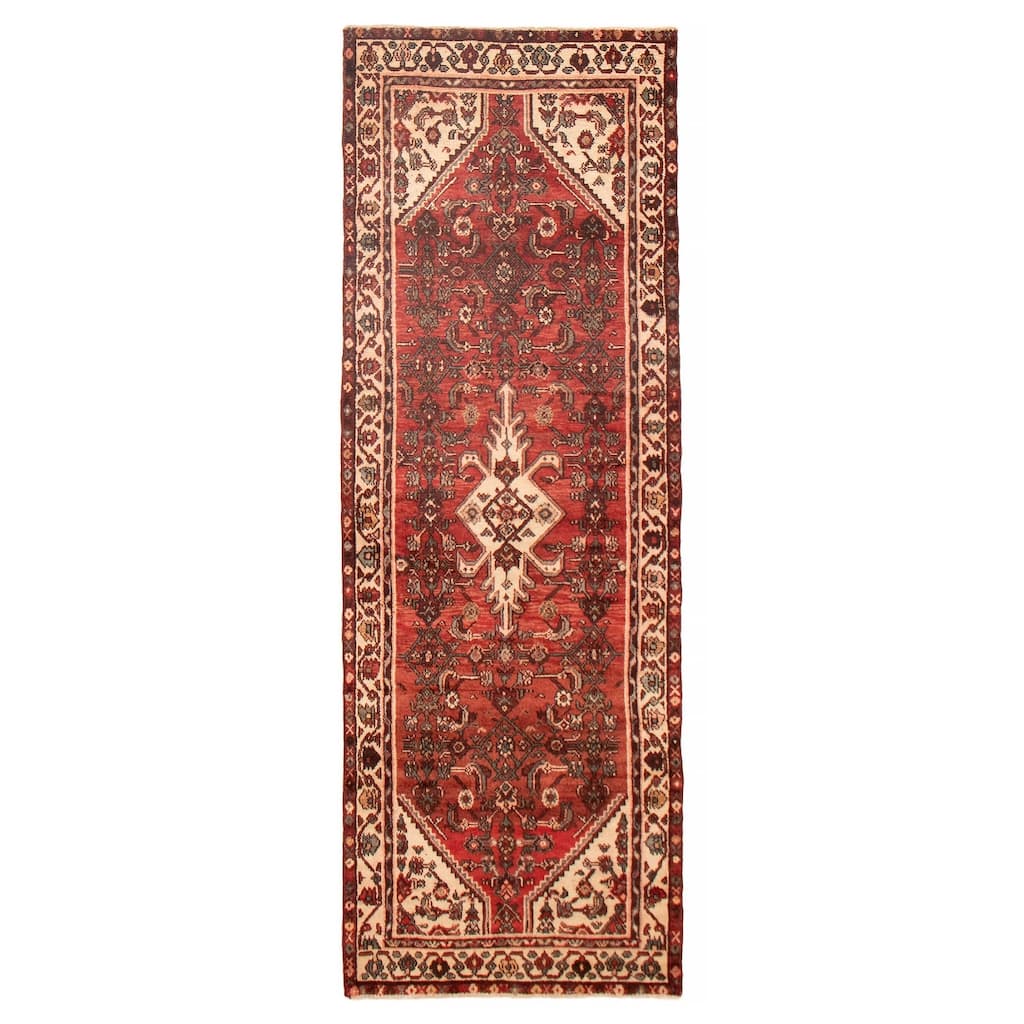 ECARPETGALLERY Hand-knotted Andelz Red Wool Rug - 2'11 x 8'8