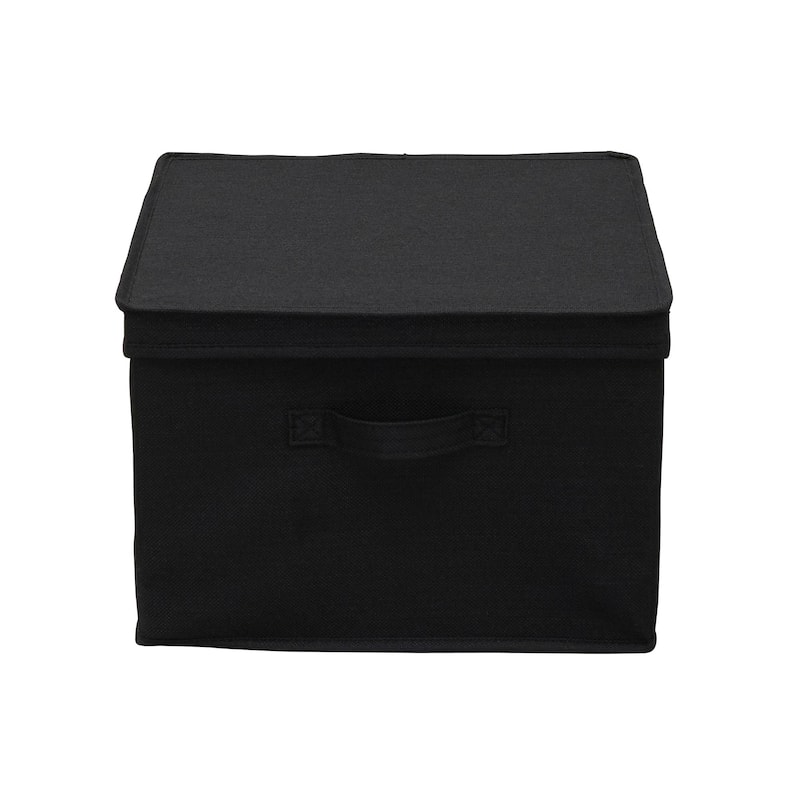 Household Essentials Square KD Storage Box with Lid, Set of 2
