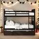 preview thumbnail 2 of 10, Full over Full Bunk Bed With Drawers and Ladder for Home