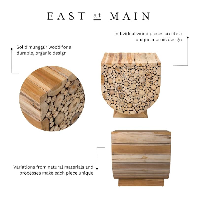 Harper Stacked Wood Accent Table by East at Main - 19.7x19.7x19.7