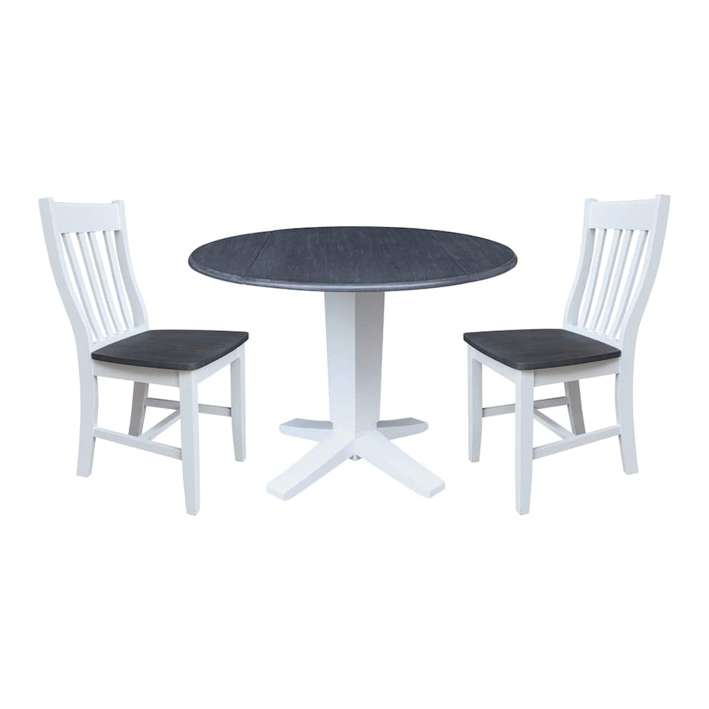 42" Round Drop Leaf Table with Dining Chairs