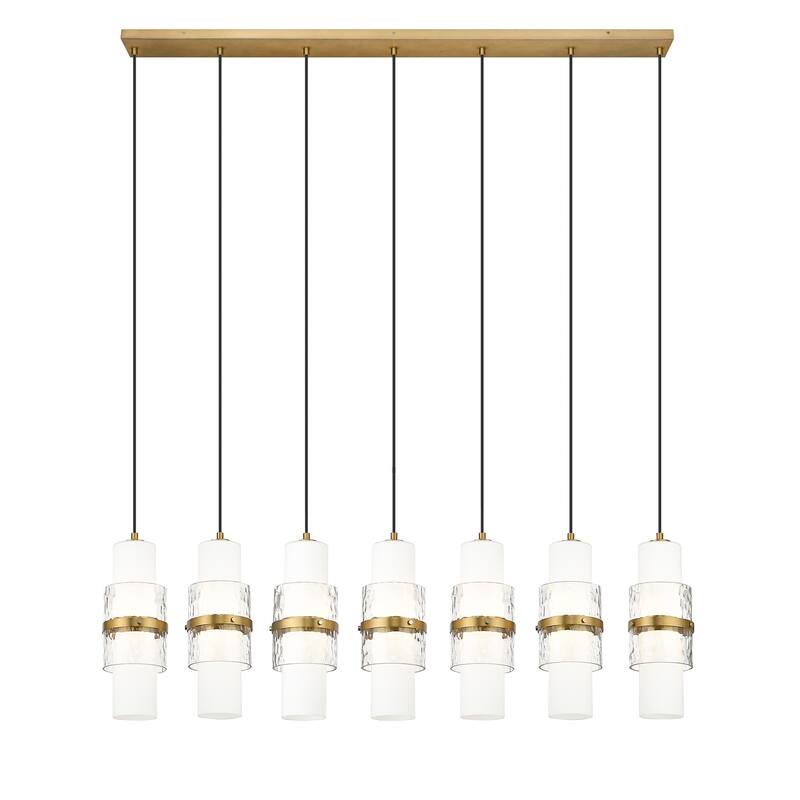 Cayden 7 Light Linear Chandelier in Modern Gold - Modern Gold