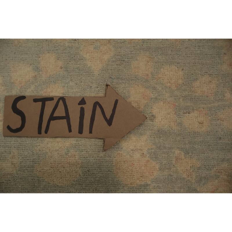 Hand Knotted Oriental 100% Wool Carpet Transitional All-Over Green Oushak Area Rug - 8' 0'' X 8' 2''