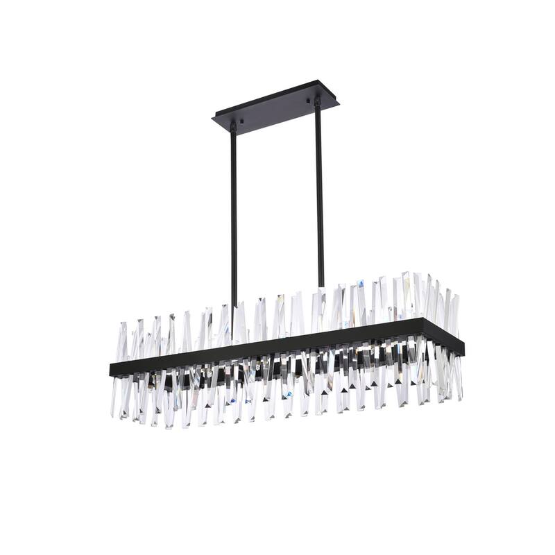 Indigo Home 42 inch crystal rectangle chandelier light