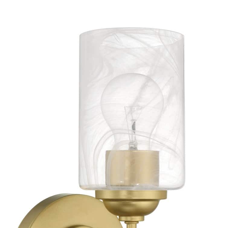 Modern 1-light Sconce Dimmable Wallchiere with Art Glass - N/A