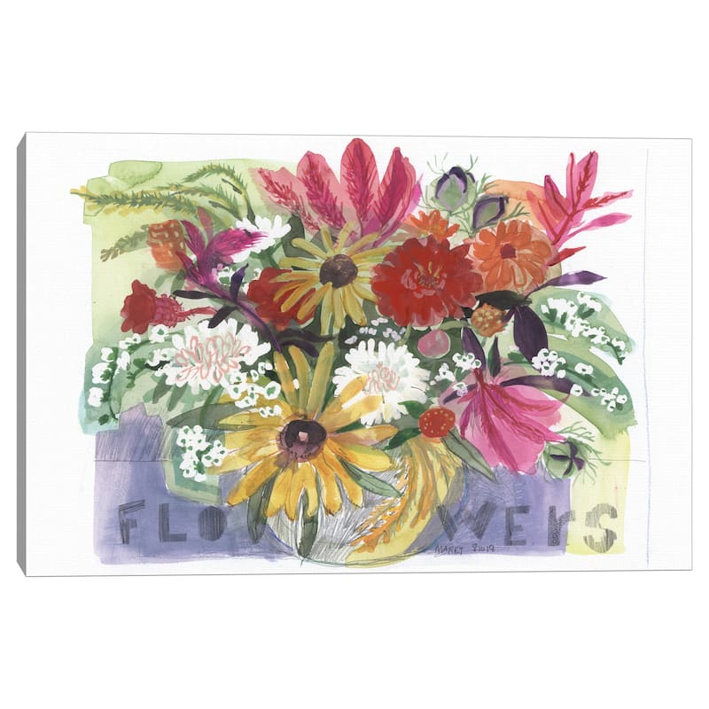 Flowers by Maret Hensick Canvas Art Print