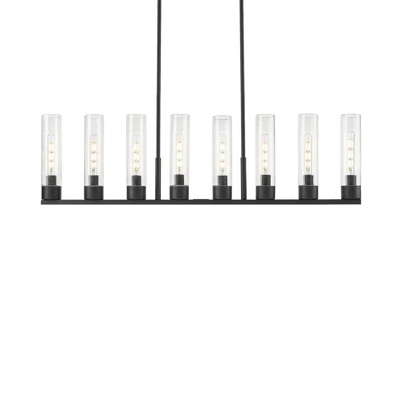 Innovations Lighting 617-8I-14-48 Boreas Linear Boreas 8 Light 48" - Matte Black / Seedy