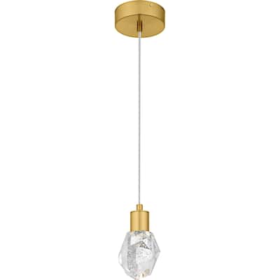 Skye Integrated LED Brushed Gold Mini Pendant