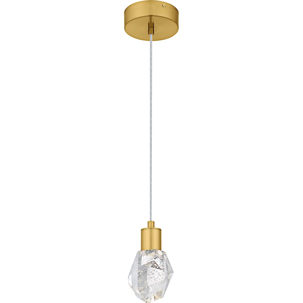 Skye Integrated LED Brushed Gold Mini Pendant