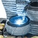 preview thumbnail 8 of 6, Indoor Portable Waterfall Tabletop Fountains w/LED Lights 10.2-inch H
