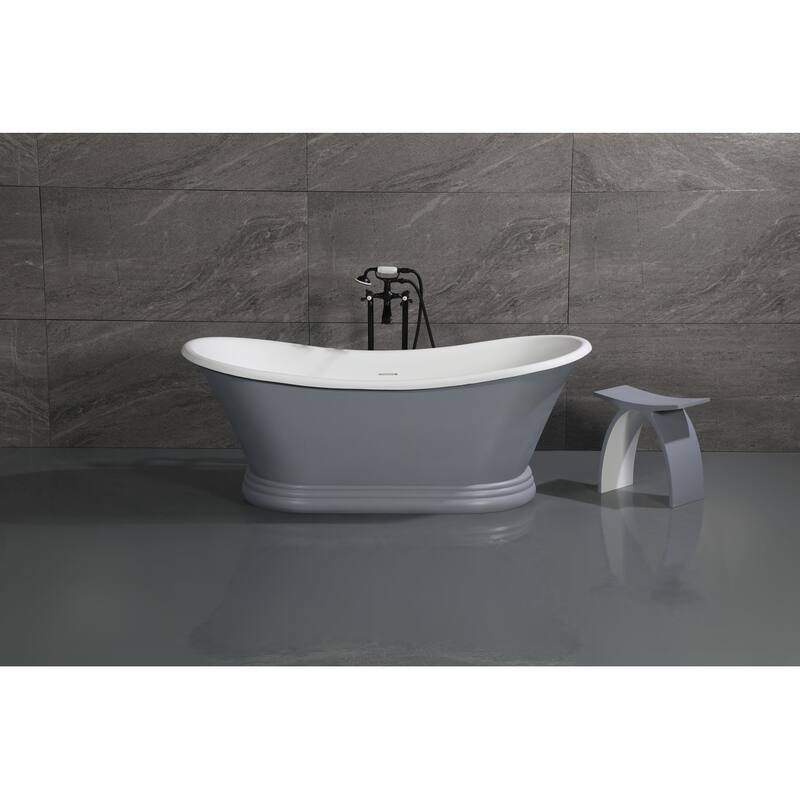 Traditional Freestanding Tub Faucet with Supply Line and Stop Valve