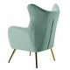 preview thumbnail 136 of 141, Eusebio Tufted Velvet Accent Chair with Wingback, Arms, and Metal Gold Legs for Living Room or Bedroom by HULALA HOME