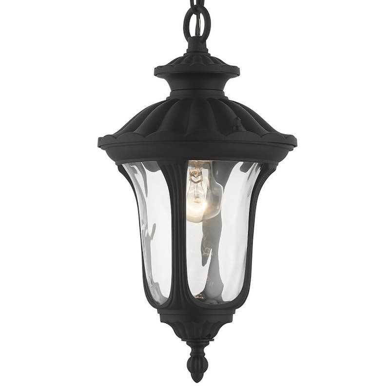 Livex Lighting Oxford 7" Wide Outdoor Mini Pendant - Textured Black