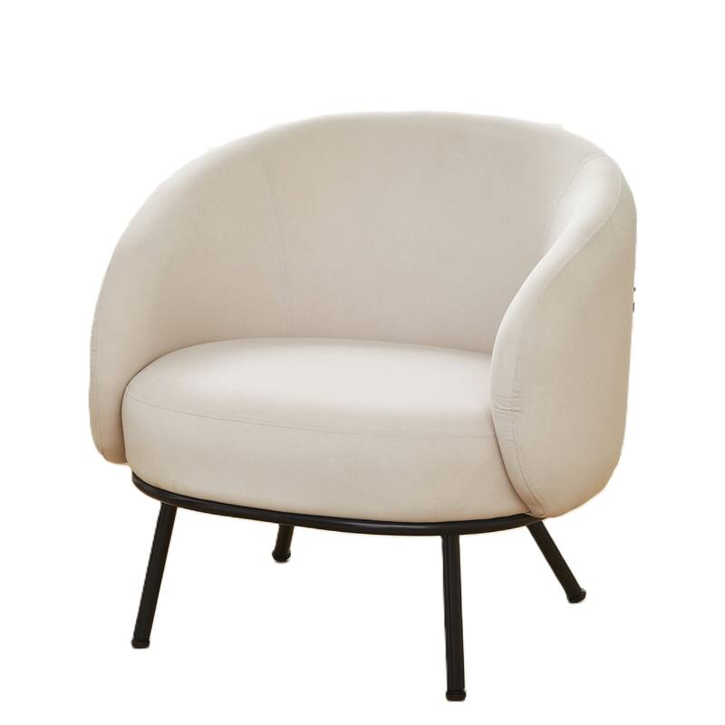 Mid Century Barrel Back Indoor Accent Chair