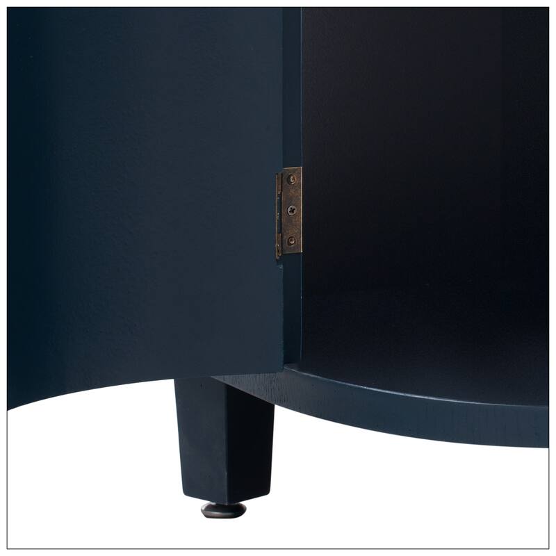 Curved Design Storage Cabinet made of Fraxinus Mandschuric Solid Wood
