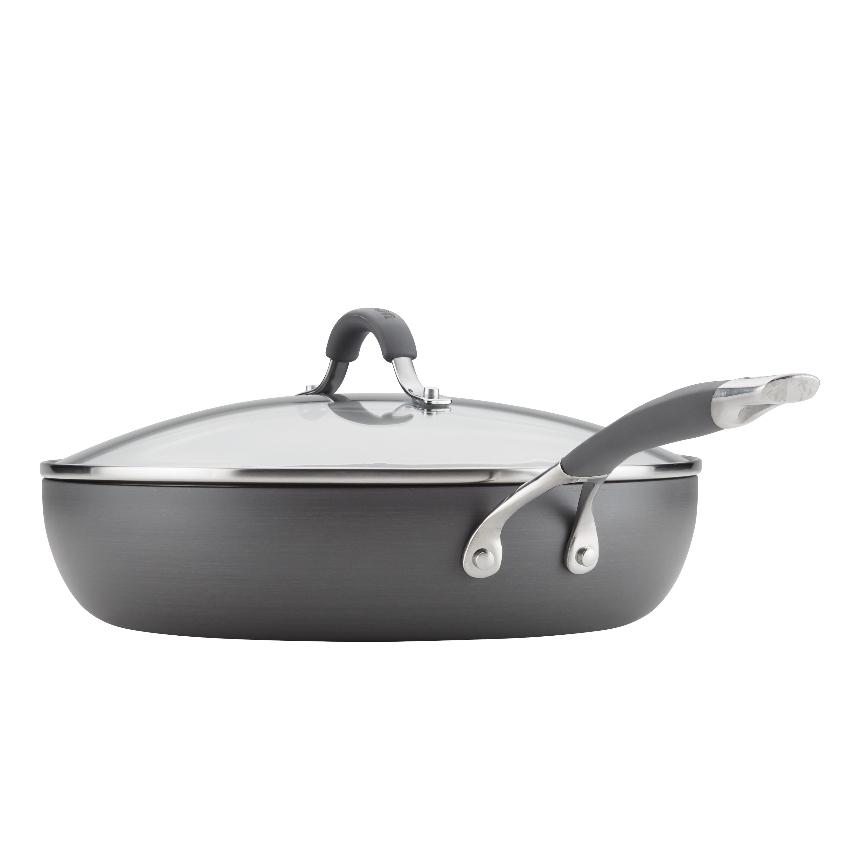 Circulon Radiance Hard-Anodized Nonstick Skillet with Helper Handle 14-inch Gray