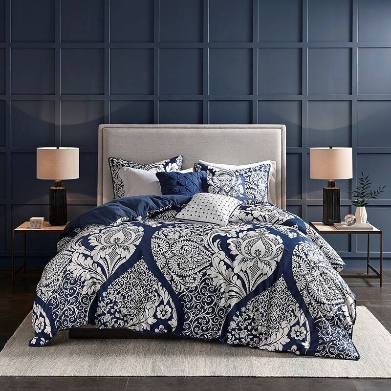 GDF Studio - Vienna 6-Piece Printed Duvet Cover Set with Decorative Pillows