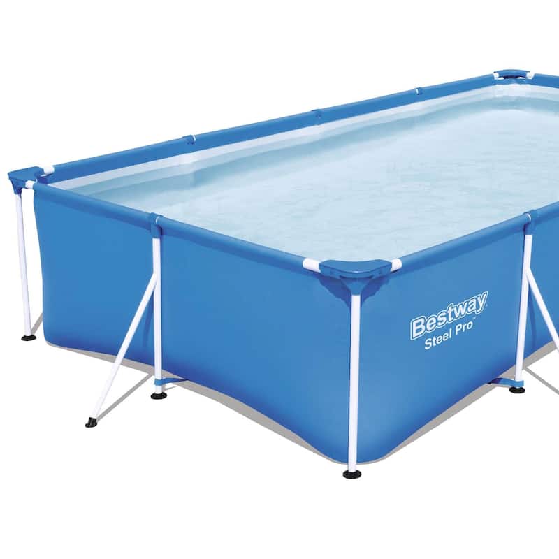 Bestway 13 Foot x 7 Foot x 32 Inch Steel Pro Above Ground Pool and Filter Pump - 86.2