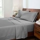 preview thumbnail 22 of 29, Blue Nile Mills Egyptian Cotton 1450 Thread Count Eco-Friendly Solid Sheet Set Grey - Full