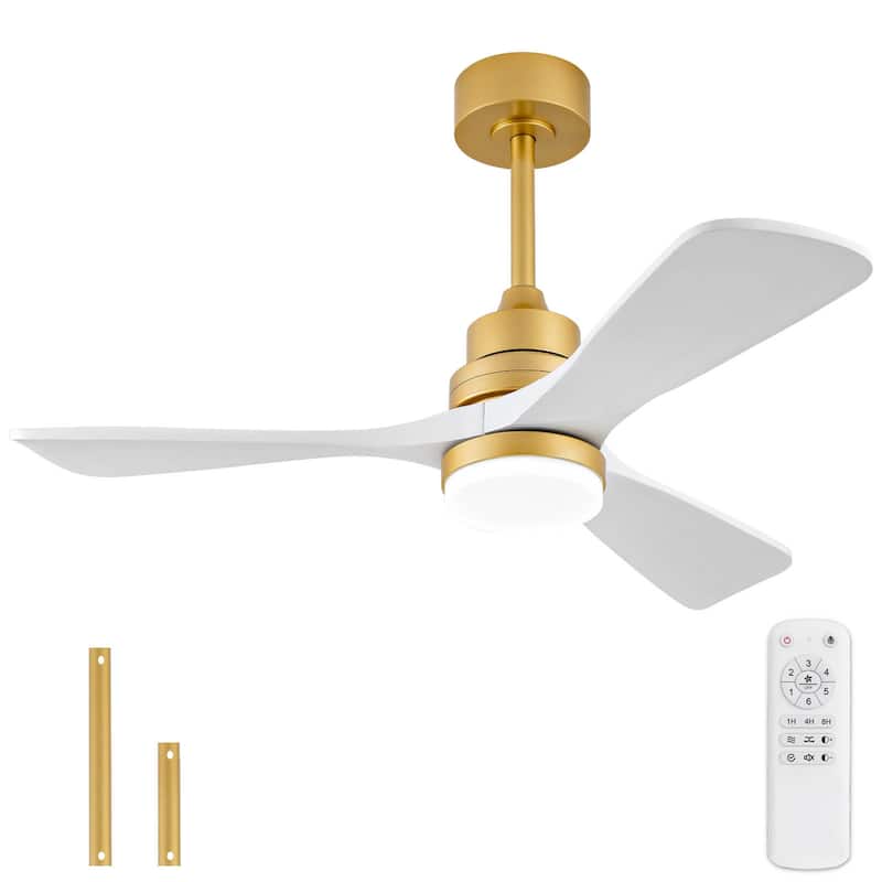 42" Ceiling Fan w/ Dimmable LED Light Remote Control Reversible DC Motor