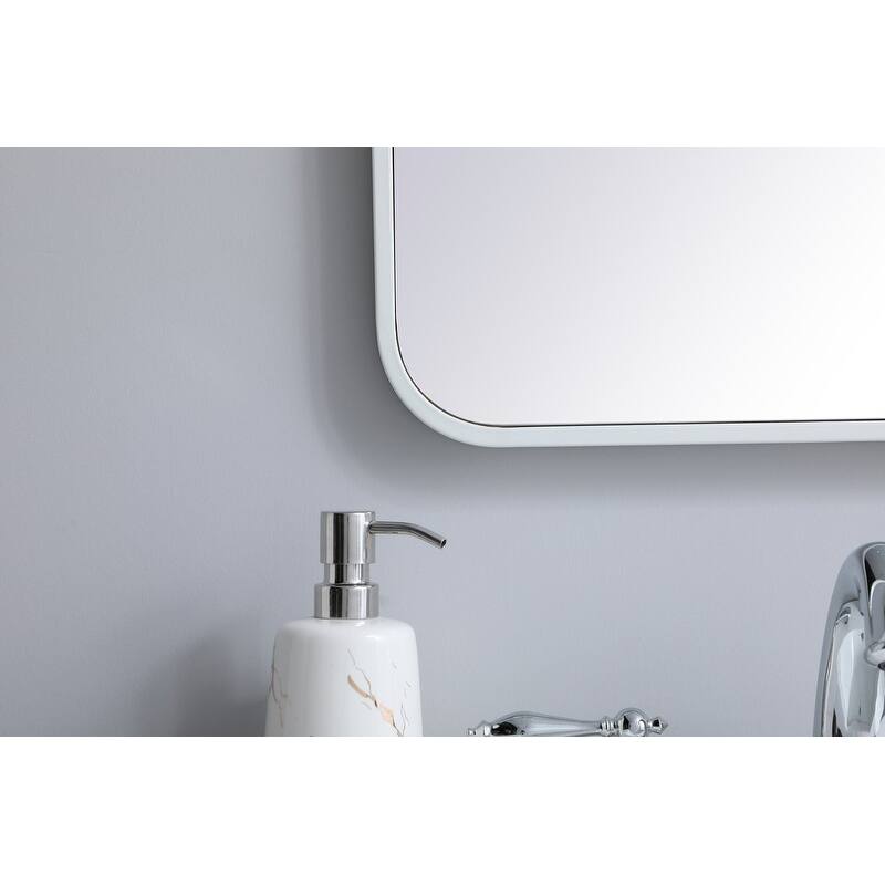 Ezra Soft Corner Metal Rectangular Mirror