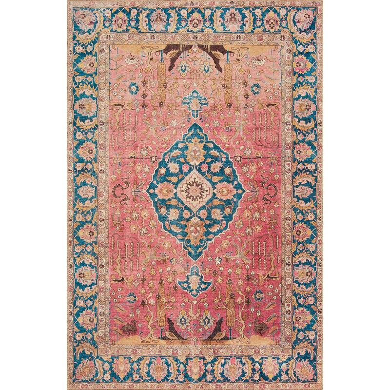 Alexander Home Dhanya Boho Medallion Vintage Area Rug
