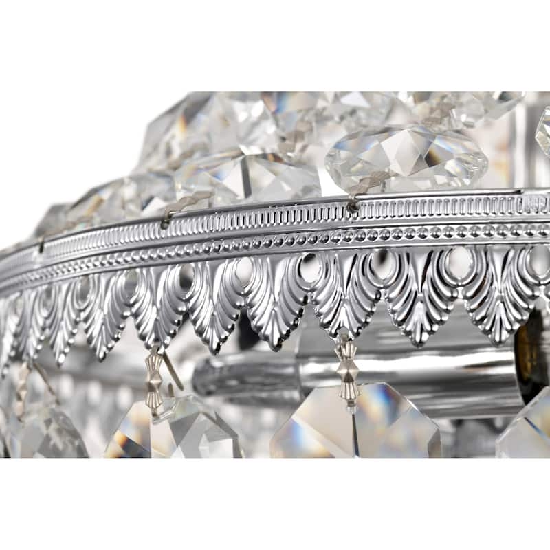 Chrome 6-Light Empire Chandelier with Crystal