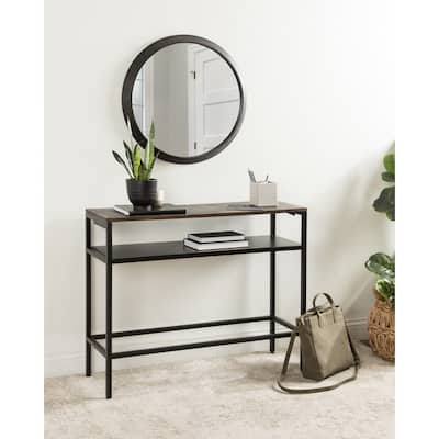 Kate and Laurel Westbrook Wood and Metal Console Table - 36x12x30