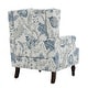 preview thumbnail 20 of 85, 2 Set Transitional Patterned Wingback Accent Chairs with NailHead