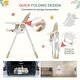 preview thumbnail 7 of 19, Foldable High Chairs for Babies and Toddlers with 7 Height and 5 Recline Adjustable Backrest