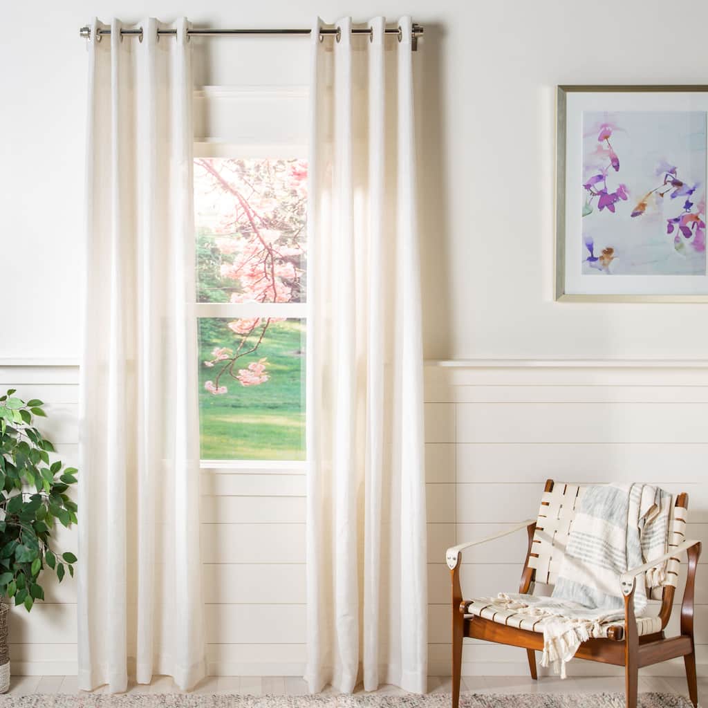 SAFAVIEH Senada Semi-Sheer Window Curtain Panel