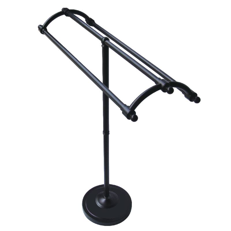 Kingston Brass Oil Rubbed Bronze Pedestal Bath Towel Rack - brown - Oil Rubbed Bronze - Oil Rubbed Bronze