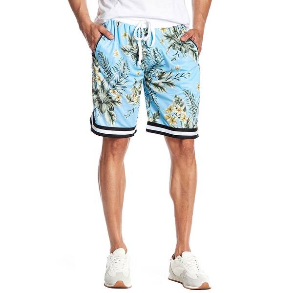 Shop American Stitch Mens Floral Shorts Large Blue 9 Inseam