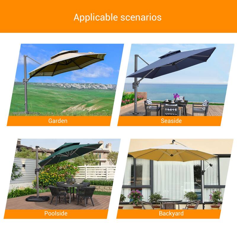 LIVOOSUN 6.5×6.5FT Square Patio Umbrella with UPF50+, Tilt Function, and Wind-Resistant Design——Experience Outdoor Comfort