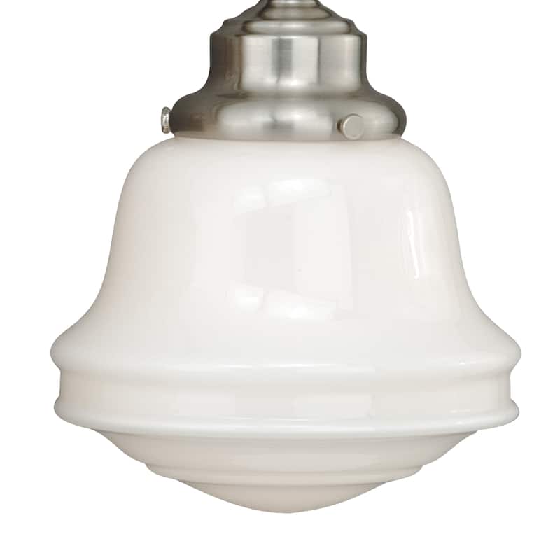 Huntley 3 Light Satin Nickel Farmhouse Schoolhouse Bathroom Vanity Fixture - 24-in W x 10-in H x 7-in D