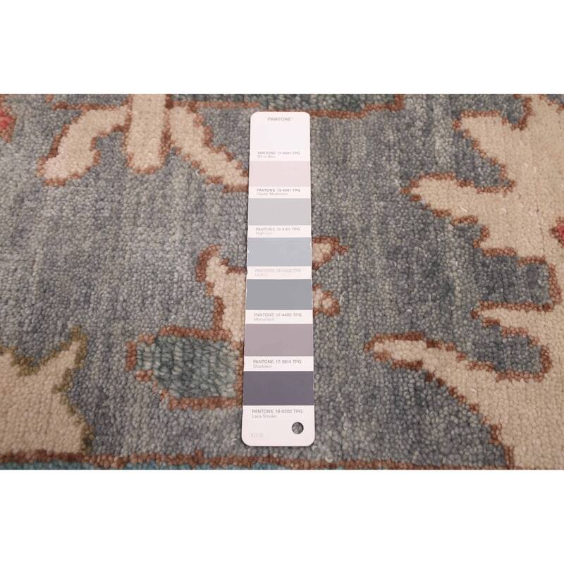 ECARPETGALLERY Hand-knotted Modern Oushak Grey Wool Rug - 7'11 x 9'8