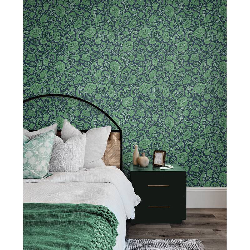 NextWall Tonal Paisley Peel and Stick Wallpaper