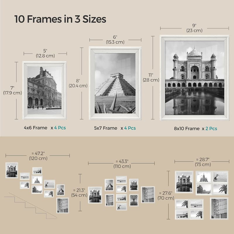 Wall Mounted or Tabletop Picture Frames with Glass Ideal Gift for Birthdays or Any Occasion