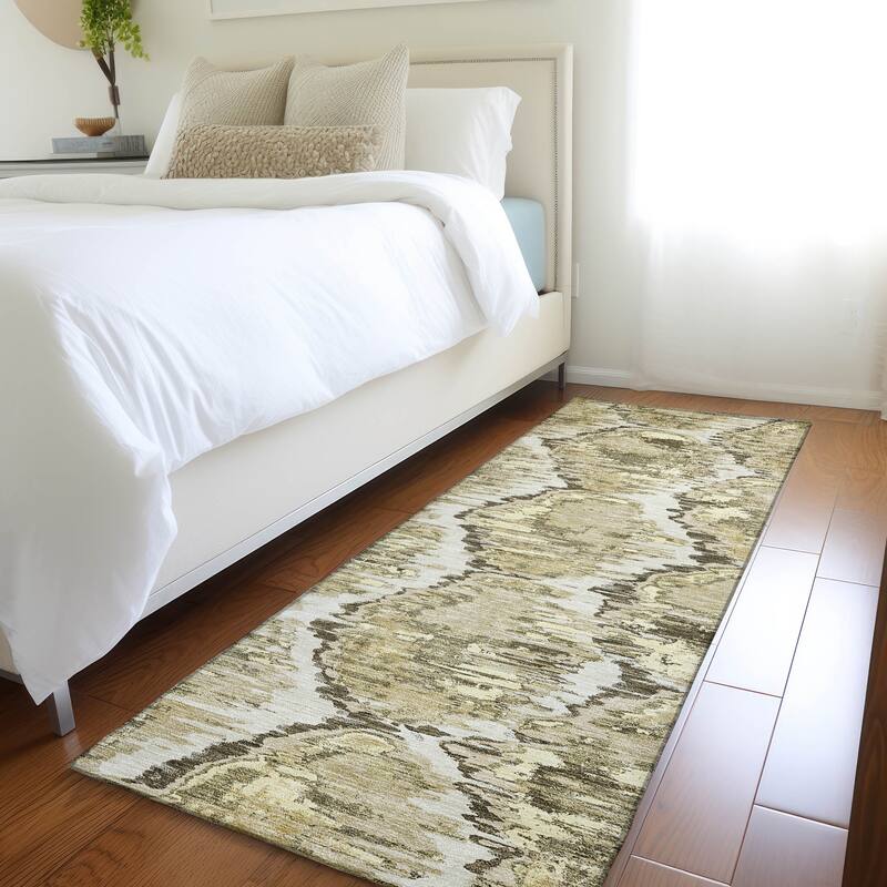 Machine Washable Indoor/ Outdoor Chantille Contemporary Abstract Rug