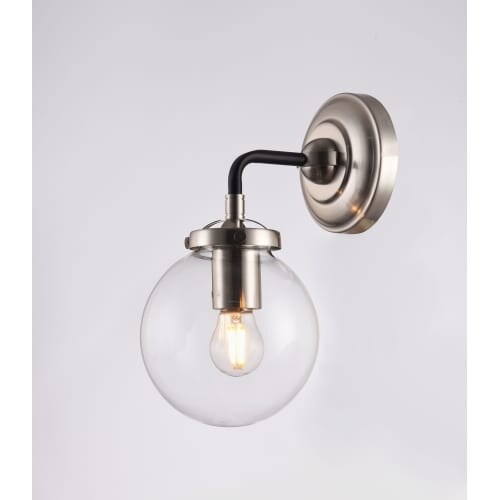 Bethel International Du96 Single Light 5 7 8 Wide Bathroom Bethel International Du96 Single Light 5 7 8 Wide Bathroom Sconce With Gl
