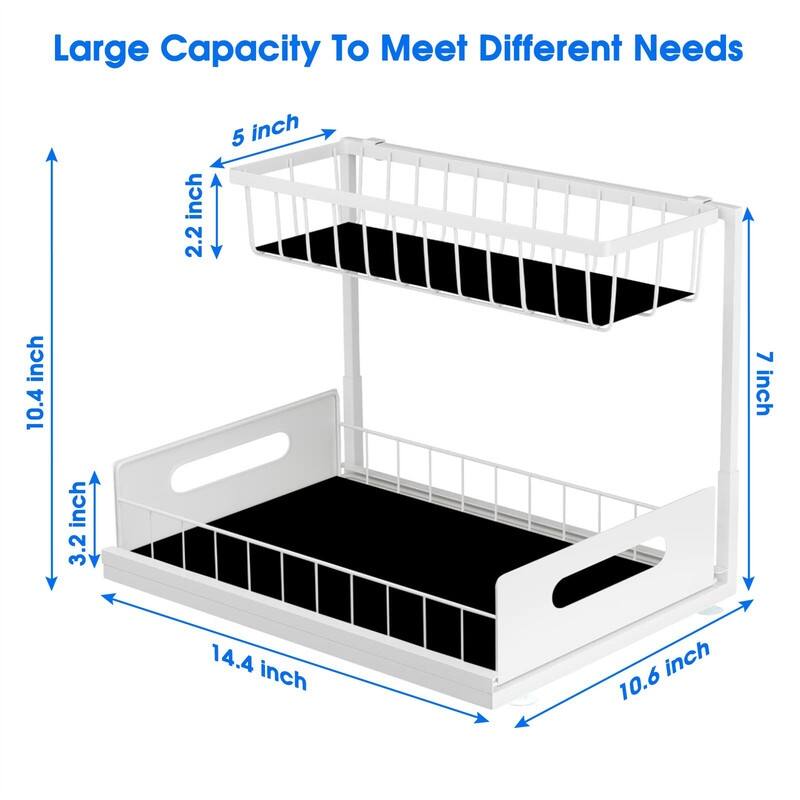 Under Sink Organizers and Storage - 14.4"D x 10.4"W x 10.6"H